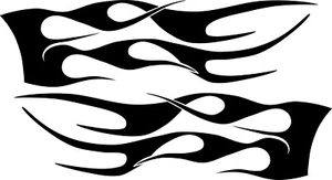 Auto SIDE Flames Vinyl Boat Car Truck Trailer Graphics Decals Stickers 50" SET - Picture 1 of 1