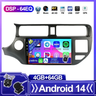 9" Autoradio Navi Per Kia Rio K3 2011-17 Android 14 Car Play GPS BT 2Din 4G+64GB - Immagine 1 di 4
