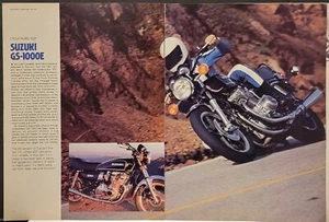 1978 Suzuki GS1000E 8 page Motorcycle Test Print Ad - Picture 1 of 1