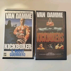 lotto stock 2 vhs videocassette Van Damme Il Nuovo Guerriero KickBoxers RARE - Imagen 1 de 5