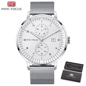 MINIFOCUS Luxury Men Quartz Watch Stainless Steel Bussiness Mens Watches MF0052G - Picture 1 of 15