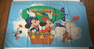 Vintage Walt Disney Productions Mickey Air Mobile Pillowcase Minnie Mouse