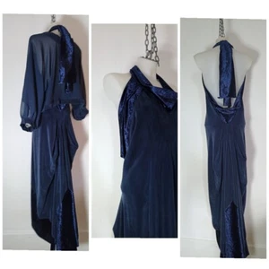 NEU HANDGEFERTIGT MASSGESCHNEIDERTE JACKE & PASSENDES SEIDENSAMTKLEID KLEID HOCHZEITSOUTFIT - Bild 1 von 7