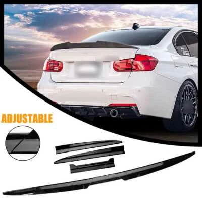 Glossy Black Adjustable Car Rear Trunk Spoiler Lip Roof Tail Wing For Car Sedan Foto 1 de 4