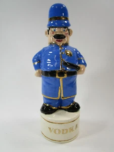 Vintage Vodka Figurine Booze Decanter Police Man Holding A Club Liquor - Picture 1 of 8