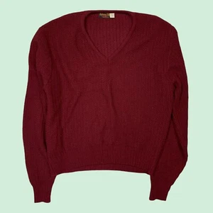 Suéter Vintage Botany 500 L Hecho en EE. UU. Acrílico Tejido Cuello en V Suéter - Imagen 1 de 10