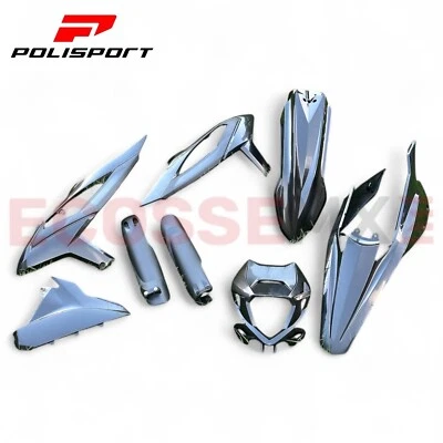KIT DE PROTECTORES DE HORQUILLA BETA RR250 RR300 PLÁSTICO POLISPORT NEGRO ENDURO 2023-2024 INC Foto 1 de 3
