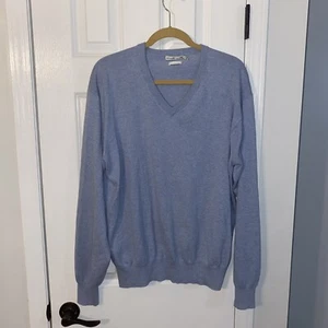 Herren XL Peter Millar Kaschmirmischung blau weich V-Ausschnitt Luxus Freizeit Pullover - Bild 1 von 3