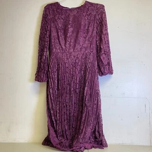 Danny And Nicole 3/4 Sleeve Glitter Lace Midi Fit Flare Dress Size 14 *NWT - Picture 1 of 15