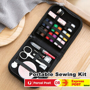 Portable Sewing Kit Home Travel Sewing Thread Needles Pins Measure Set With Case