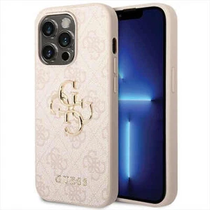 Guess Apple iPhone 15 Pro Max Schutzhülle Tasche Cover Case 4G Metal Logo Pink - Zdjęcie 1 z 9
