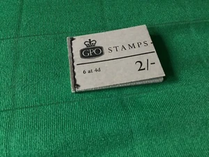 GB 1970 October. 2/- Grey Booklet 6 at 4d . Vermillion. Incomplete. - Picture 1 of 14