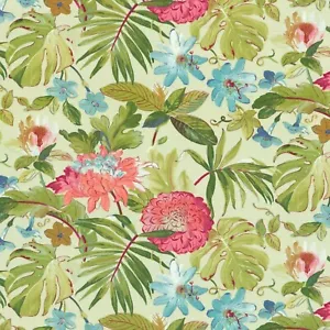 Covington TOBAGO tropischer Blumenfarn PARADIES Vorhänge Vorhang Nähen Stoff BTY - Bild 1 von 4