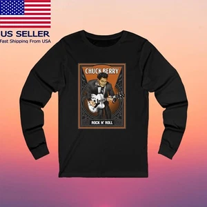 Chuck Berry Long Sleeve Black Size S-2XL - Picture 1 of 1