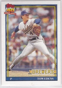 M) Carta collezionabile Topps Baseball 1991 - Tom Edens #118 - Foto 1 di 2