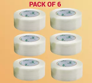 Pack of 6 PACKING TAPE Reinforced Fiber Strapping Adhesive Packaging - Picture 1 of 3