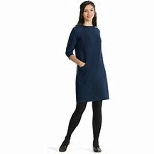Vestido camisero tejido manga 3/4 Nau Elementerry cuello barco azul talla XS  - Imagen 1 de 9