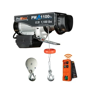 1/2 ton 1100 lb 110V Electric Wire Rope Hoist 38 ft. H1 Duty Wireless - Picture 1 of 5