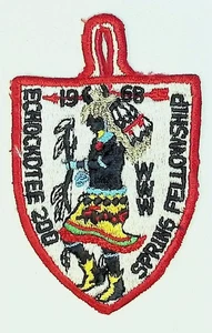 Echockotee Lodge 200 North Florida FL 1968 Spring Fellowship Patch RED Bdr (JM22 - Picture 1 of 2