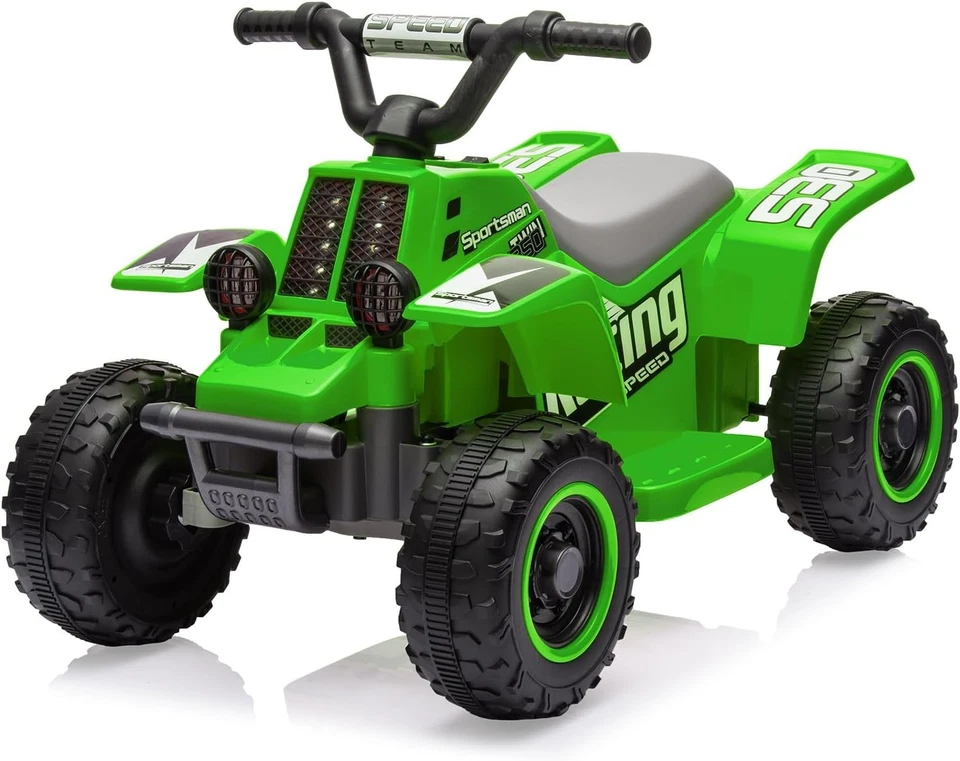 Ruedas eléctricas para niños de 6 V para montar en ATV de 1,5 mph coche cuádruple con música, luz Foto 1 de 4