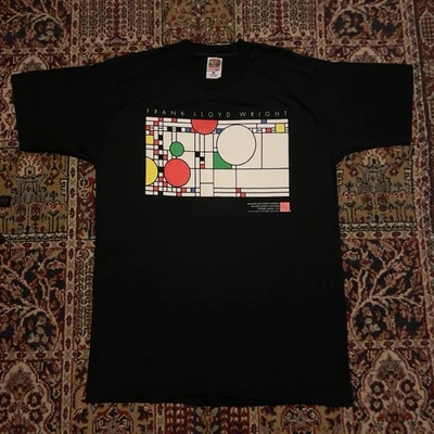 Vintage 1993 Frank Lloyd Wright Balloons And Confetti Art T-Shirt Large SS NWOT - Image 1 of 4