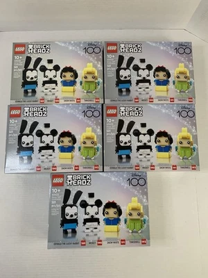 Lot of 5- LEGO BRICKHEADZ Disney 100th Celebration 40622 Sets-All are New Sealed - Image 1 of 4