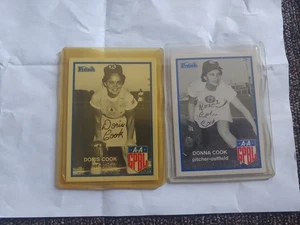 GPBL Donna Cook und Doris Cook Baseballkarte handsigniert League Of Their Own - Bild 1 von 4