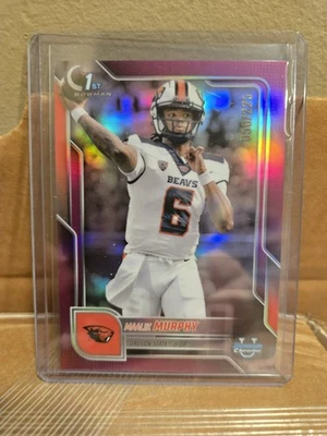 2025  Bowman U Chrome Malik  Murphy  Fuchsia Refractor /225 Oregon St. Beavers - Image 1 of 2