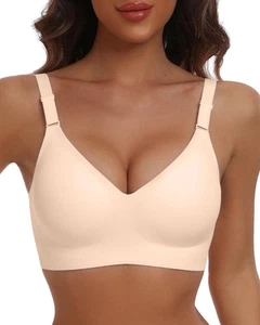 Comfort Wireless Bras with Support and Lift Full Coverage Seamless Bras(Nude S) - Picture 1 of 7