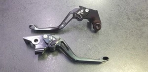YAMAHA MT-07 2014-2024 BLACK SHORT ADJUSTABLE BRAKE & CLUTCH LEVER SET - Picture 1 of 16