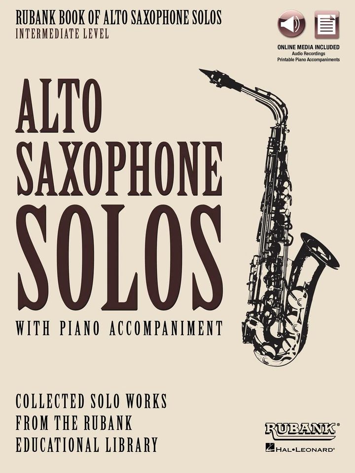 Rubank Book of Alto Saxophone Solos Intermediate Sheet Music & Play-Along Audio - Image 1 of 1