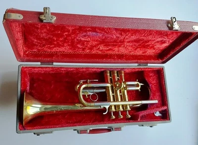 schöne D - Trompete Hüttl mit Koffer ohne Mundstück, Modell Line 1000 - Bild 1 von 4
