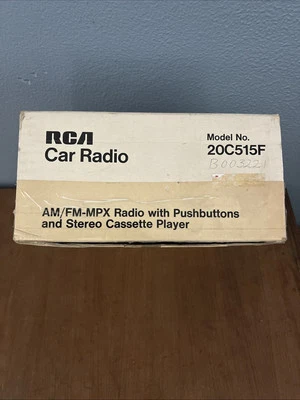 Vintage RCA Car Radio Model 20C515F AM/FM w/ Cassette Japan 1970's New - Image 1 of 4