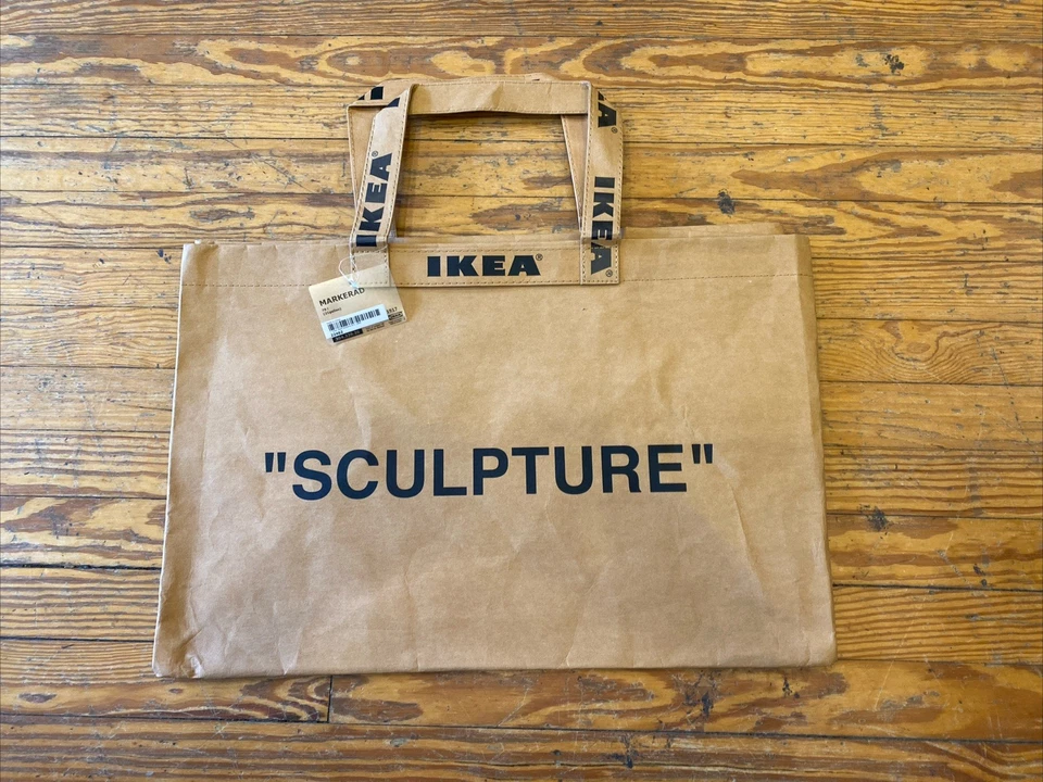 6217 Bolso de Mano IKEA Off White Virgil Abloh Markerad Escultura Grande 21 Galones 79L Foto 1 de 4