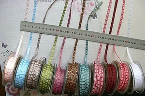 HEART Polyester - 4 to 5mm Wide - 5 Metres - 9 Mixed Colour Choice D2 - Picture 1 of 22