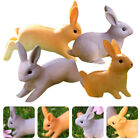  4 Pcs Häschen-Statue Kaninchenfiguren Mooshase Spielzeug Schreibtisch