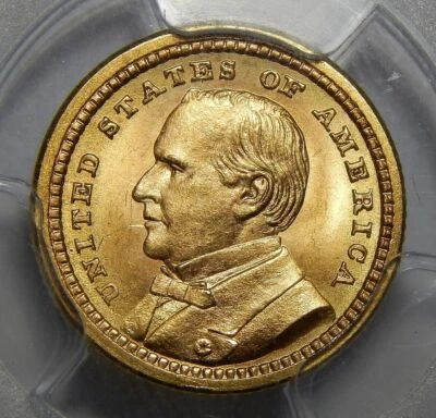 1903 PCGS MS65 McKINLEY, LOUISIANA PURCHASE GOLD DOLLAR COMMEMORATIVE - Image 1 of 2