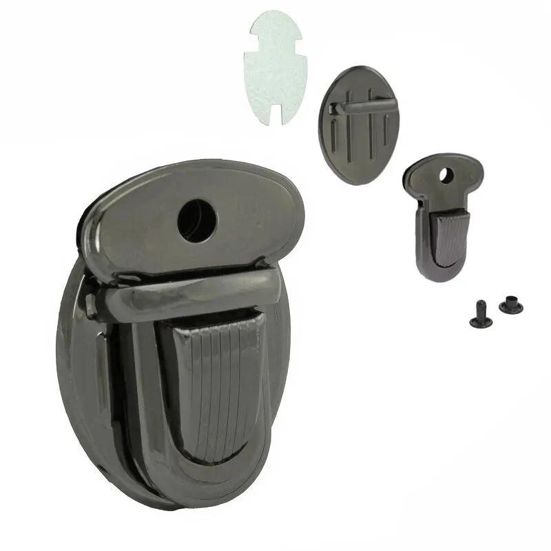 2  Stück Steckschloss Mappenschloss TASCHENVERSCHLUSS dark 23 x 33 mm - Bild 1 von 1