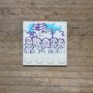 LEGO Friends Emma's Art Cart 41332 Replacement Sticker Part 6179pb211 Tile 4x4 - Picture 1 of 2