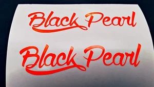 2 pegatinas de espejo pequeñas Black Pearl Auto Style Sticker Tuning JDM rojo neón - Imagen 1 de 1
