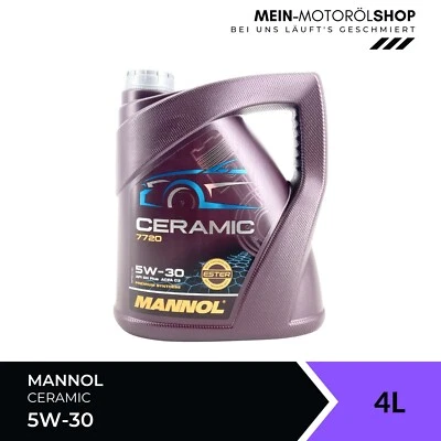 Mannol Ceramic 5W-30 ACEA C3 VW 505 01 505 00 MB 229.51 MB 229.31 RN17 4 Liter - Bild 1 von 4