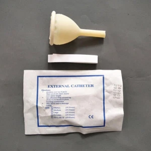 Male External Catheter Disposable Urine Collector Latex Urine Bag Tool - Foto 1 di 13
