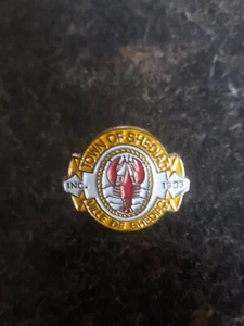 Town Of Shediac Ville De Shediac Lapel Pin Pinback FREE COMBINED SHIPPING - Picture 1 of 2