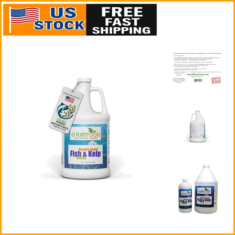 Organic Hydrolyzed Fish and Seaweed Blend 1 Gallon Top Quality Ship