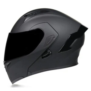 Full Face Flip Up Motorcycle Modular Helmet Integrated Motorbike Dual Visor DOT - Picture 1 of 32