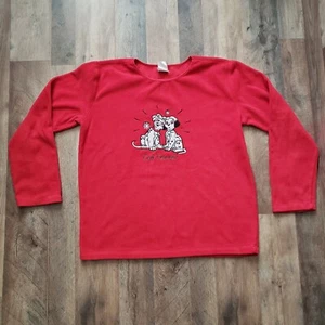 DISNEY 101 DALMATIANS WOMENS FLEECE SWEATER SLEEPING SHIRT COOL FRIENDS SZ M - Picture 1 of 5