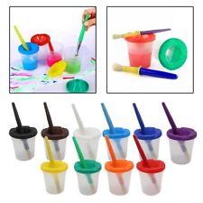 5Pcs/Set Plastics Paint Cups Pen Washing Cup  Children's Graffiti Painting