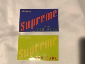 Vintage Posten x2 Supreme Don Dada Skateboard Aufkleber Skater Aufkleber blau & gelb - Bild 1 von 6