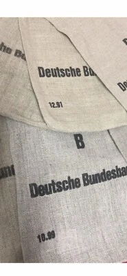 Original Bundesbank Geldsack 3 Stück Münzsäcke  Leinen - Bild 1 von 4