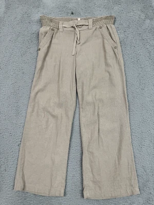 Pantalones Jolt para mujer junior 3 mezcla de lino tostado niña coco playa verano niña vacante Foto 1 de 4